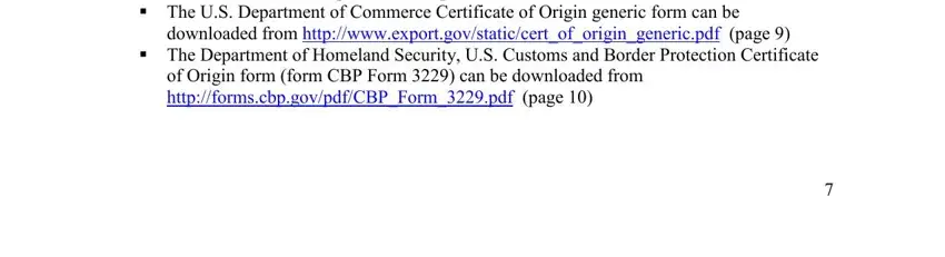 Filling out the exporter information section of the certificate of origin for Israel form