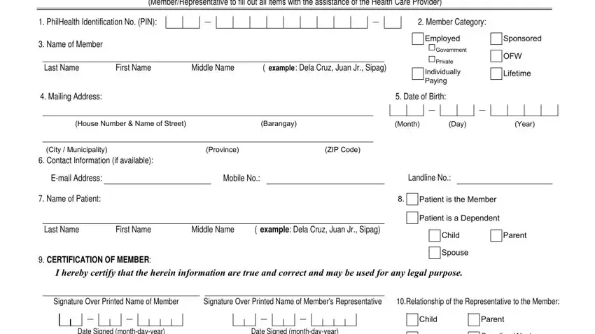 CF1 Form (PhilHealth Claim Form) - Fill Out Online for Free