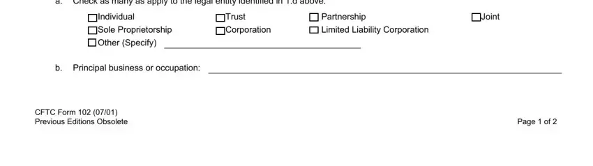 Cftc Form 102 writing process shown (portion 2)