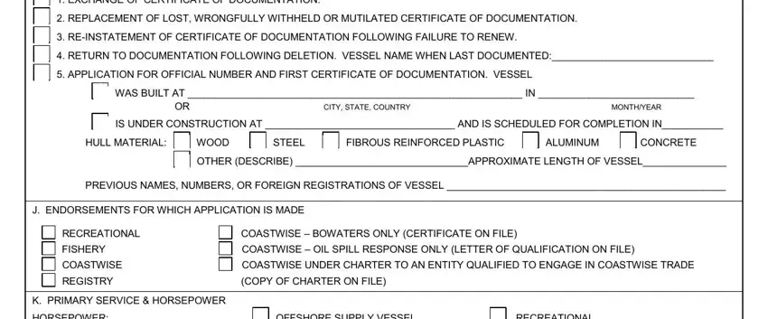 Stage no. 2 for completing coast guard certificate documentation