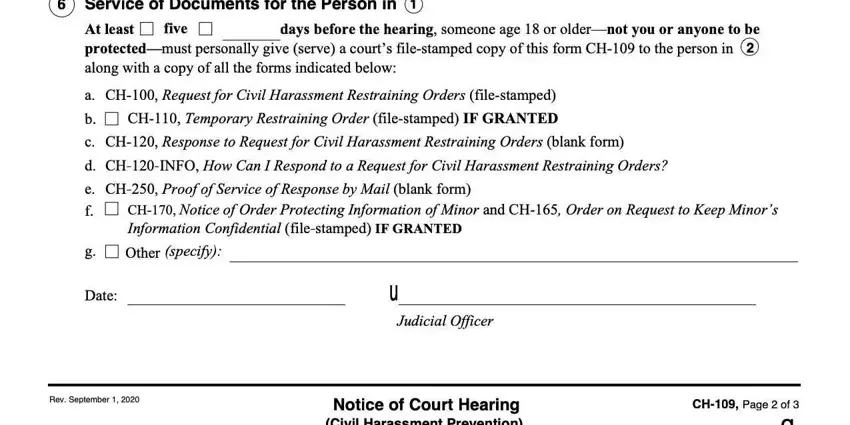 Stage no. 4 for submitting ch 109 california form