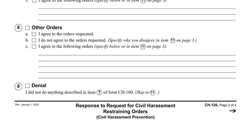 The best way to complete request for civil harassment stage 4