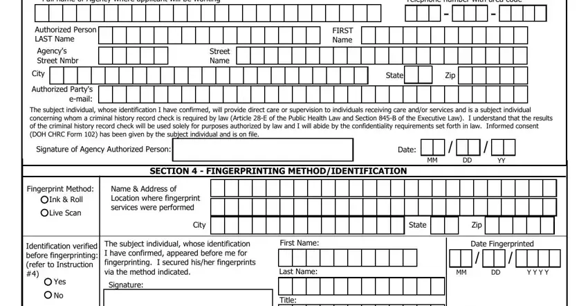 Part # 2 in completing nys doh chrc 103