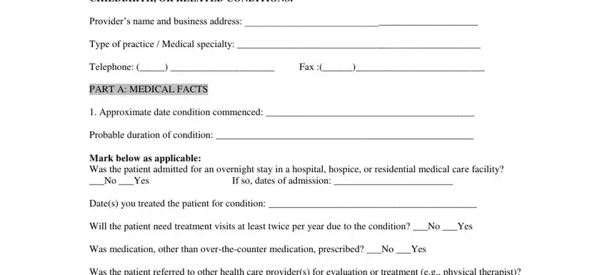 Section III For Completion by the healthcare provider in cigna fmla form
