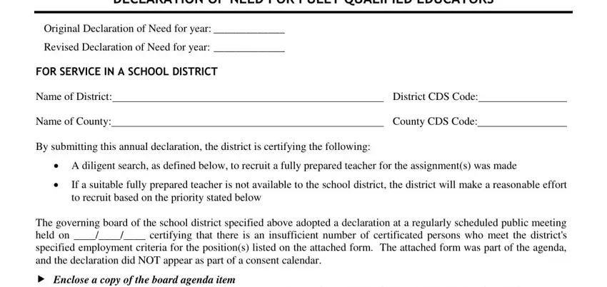 cl declaration qualified writing process shown (part 1)