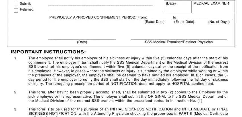 Stage number 5 for completing CLD 9N SSS sickness notification form editable