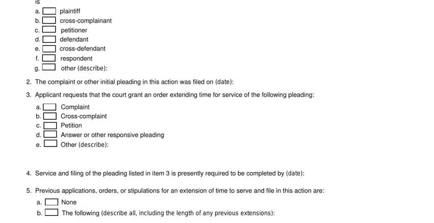 Writing part 2 of pleading application template
