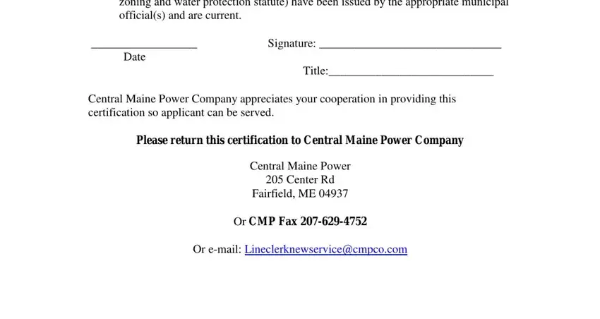 Stage # 2 in completing cmp form 1190