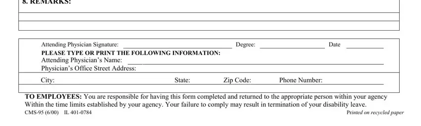 How to fill out cms95 stage 5