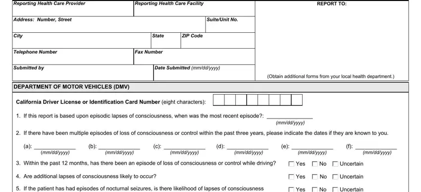 Tips on how to complete confidential morbidity report dmv fax number portion 2