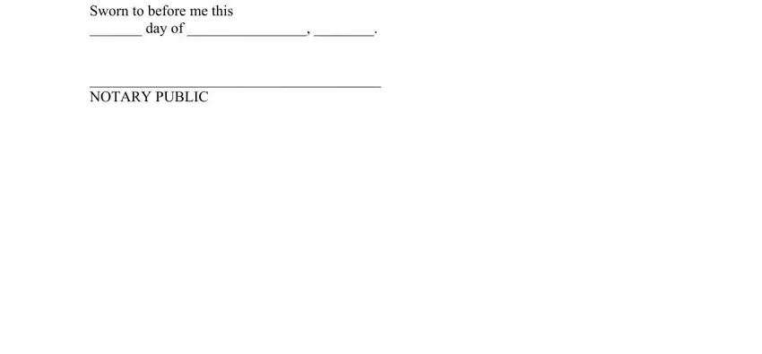 How to fill out the final notary section of the confession of judgment form