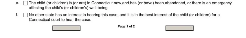 Connecticut custody application section 3 completion guide
