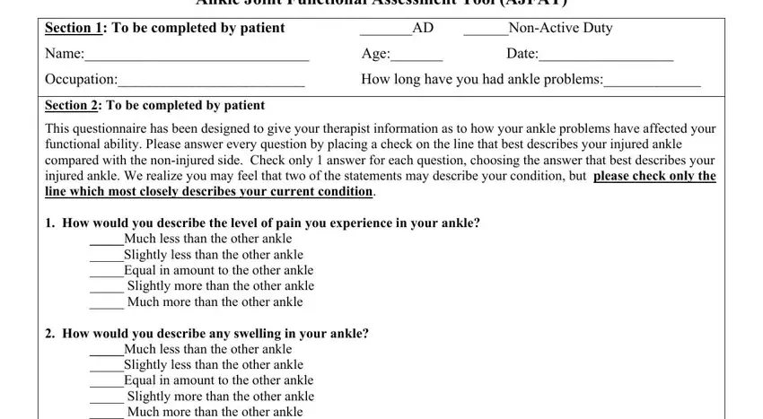 Completing the medical assessment section of the beauty therapy consultation paper