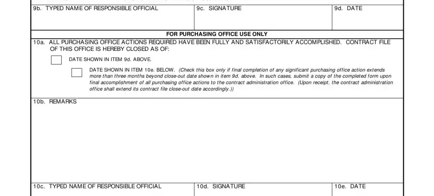 DD Form 1594 step 2 - purchasing office fields
