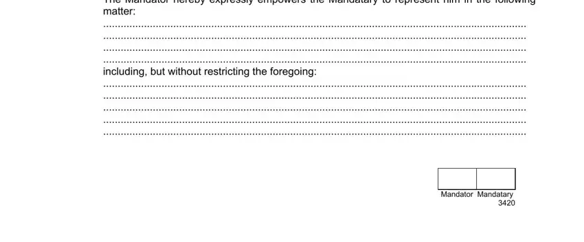 Writing segment 2 of mandate agreement letter