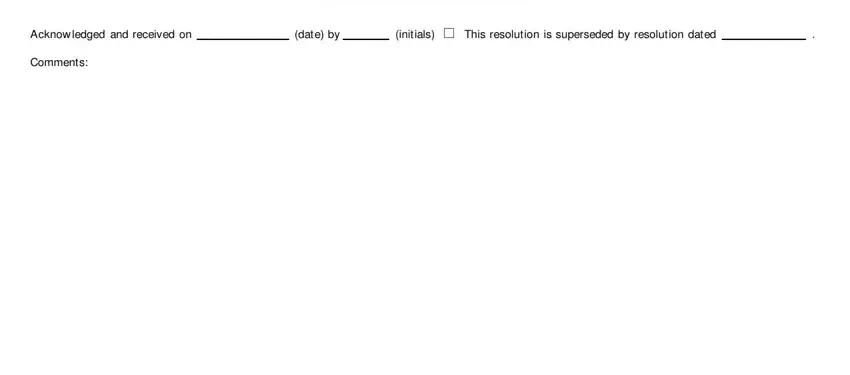Step # 4 for filling in corporate resolution