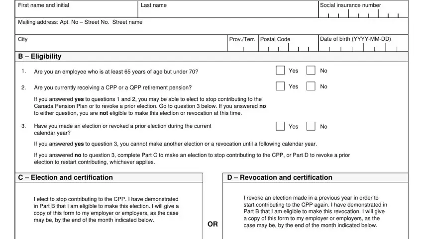 CPT30 E Form – Election to Stop Your CPP Contributions