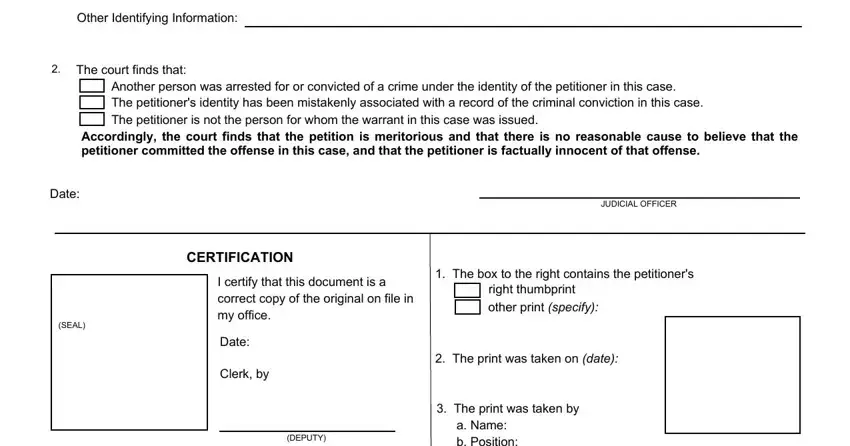 Writing section 2 in california identity innocence