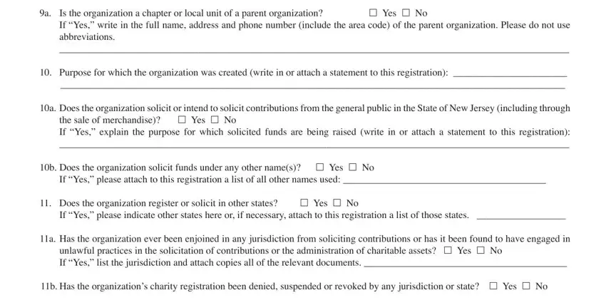 If Yes please attach to this, a Is the organization a chapter or, and Yes  No in registration jersey gross