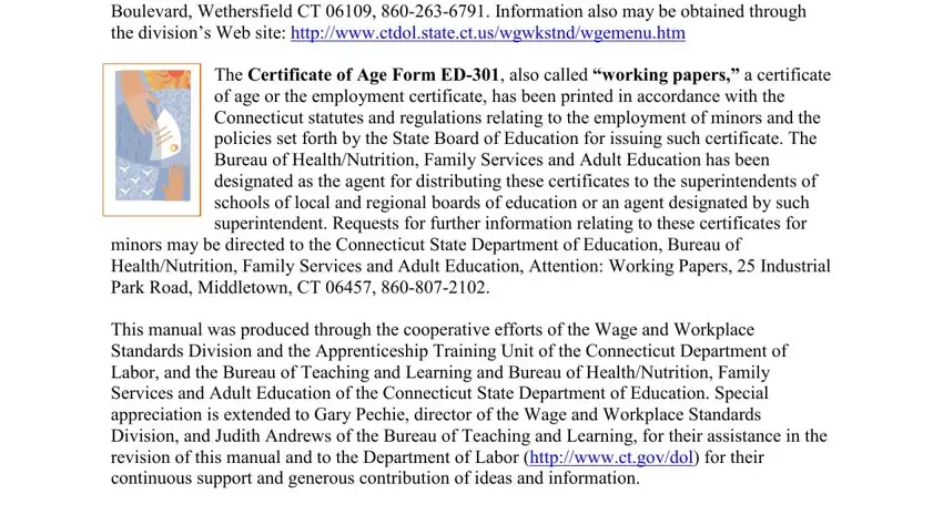 How to fill out certificate of age form ed 301 portion 1