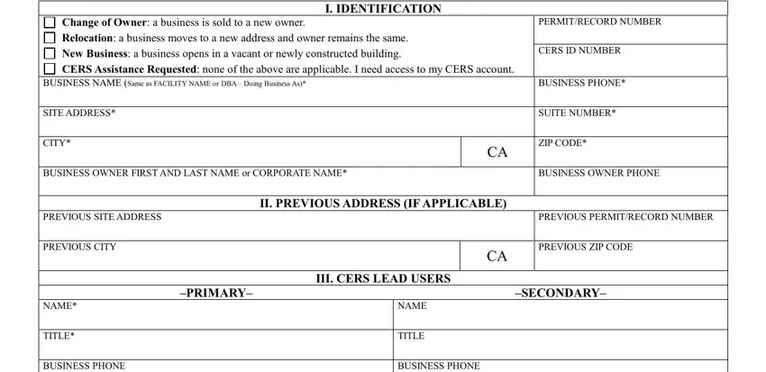 Part # 1 in filling out Cupa Form Hm 907
