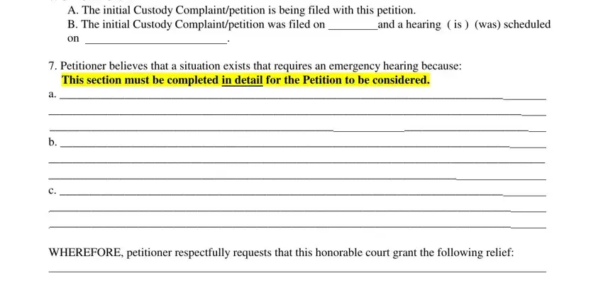 Part number 3 of filling in custody clearfield