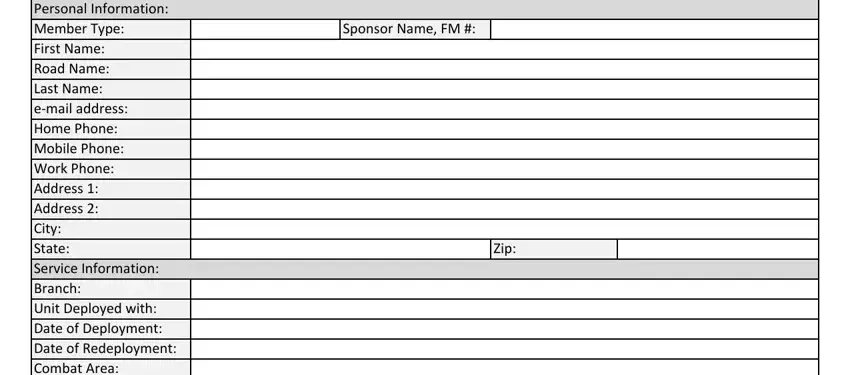 Filling out part 1 in cvma application form