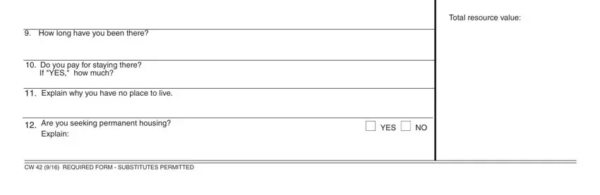 Part number 2 of submitting cw 42 form