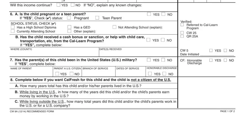 Guidelines on how to prepare CW 8A child aid application portion 2