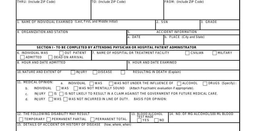 Part number 1 in submitting da form 2173 pdf fillable