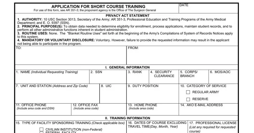 Guidelines on how to prepare wriable da form 3838 portion 1