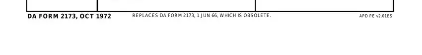 Tips to fill in da form 2173 pdf fillable part 3