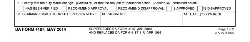 Da Form 4187 ≡ Fill Out Printable PDF Forms Online