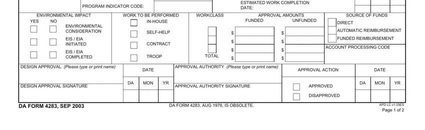 DA Form 4283 (Facilities Engineering Work Request) | Fill Out Online Free