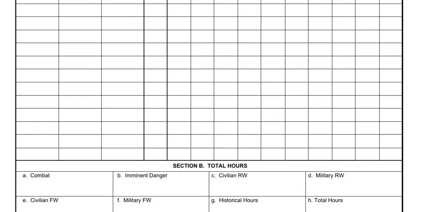 Filling in part 2 in form 759 online