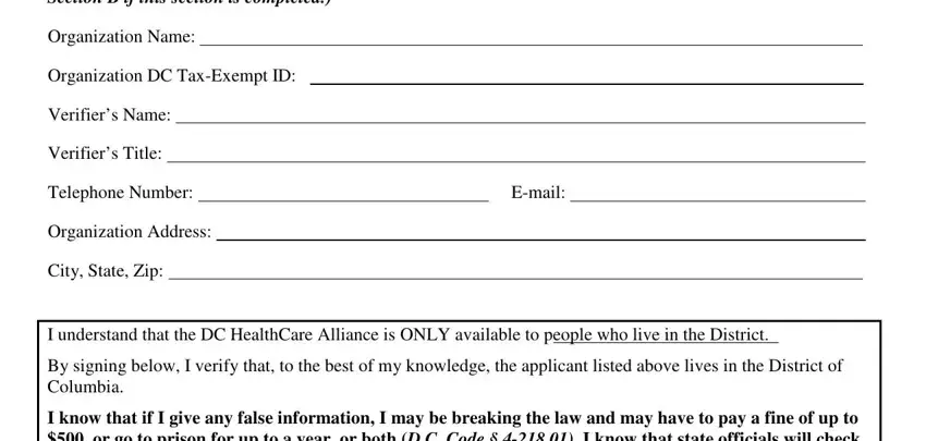 Stage # 3 in submitting proof of dc residency form
