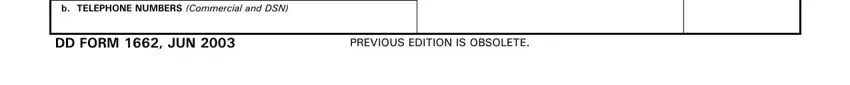 Writing segment 3 of sample for form dd1662