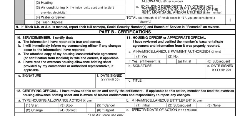 Completing segment 2 in dd form 2367 fillable