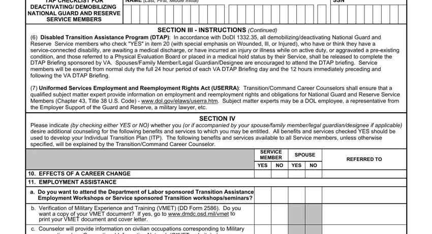 Filling in segment 2 in tap demobilizing download