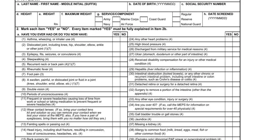 Dd 2807 2 Form - Medical Prescreen of Medical History Report | FormsPal