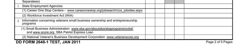 Filling out segment 4 of tap demobilizing download