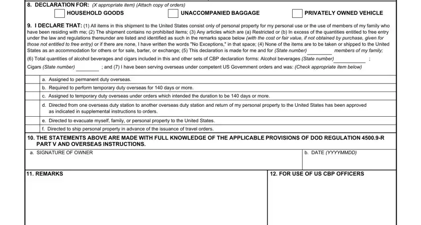dd 1252 property writing process described (step 2)