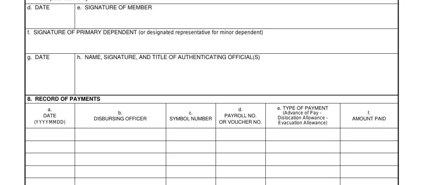 Filling out section 2 of form emergency authorization