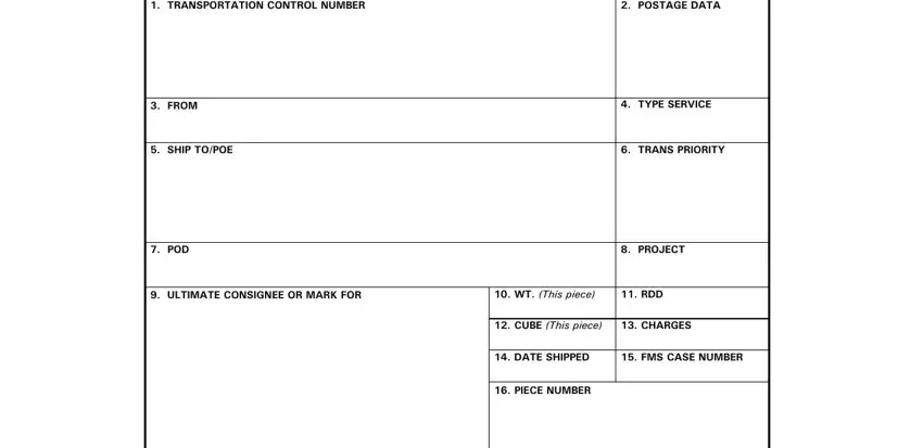 Part number 1 for submitting dd form 1387 2
