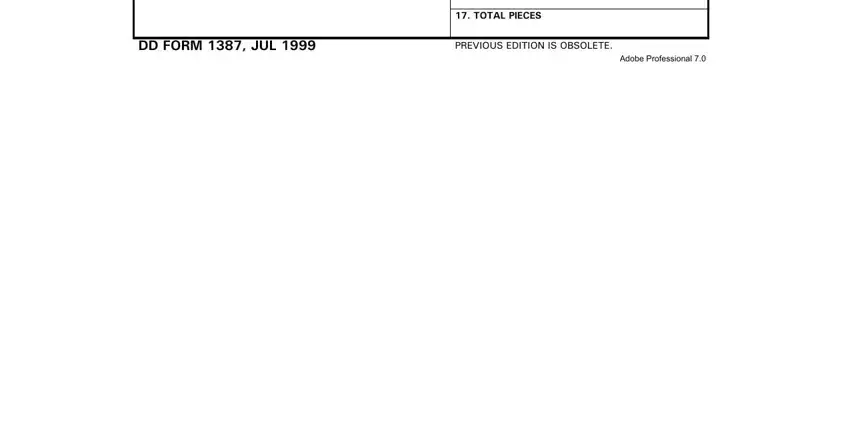 Step number 2 in completing dd form 1387 2