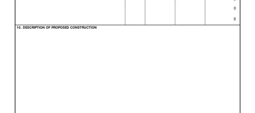 DESCRIPTION OF PROPOSED section of DD Form 1391