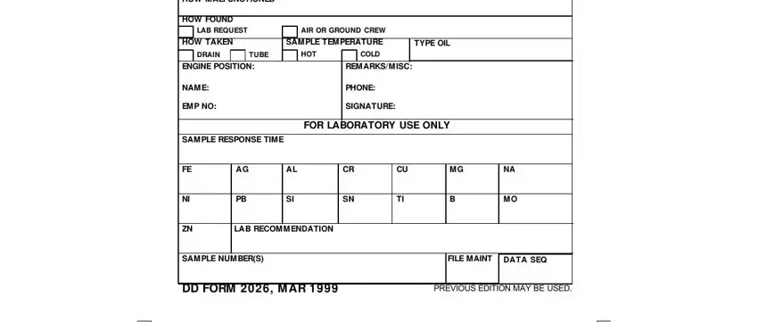 How one can prepare oil analysis request portion 2