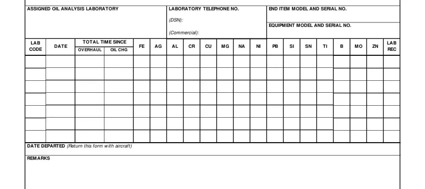 Writing segment 3 in oil analysis request