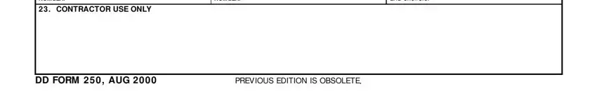 PREVIOUS EDITION IS OBSOLETE, COMMERCIAL TELEPHONE NUMBER, and DD FORM  AUG inside 250 form