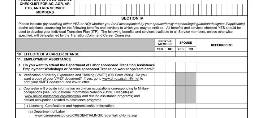 How to complete the DD-2648 checklist section 2